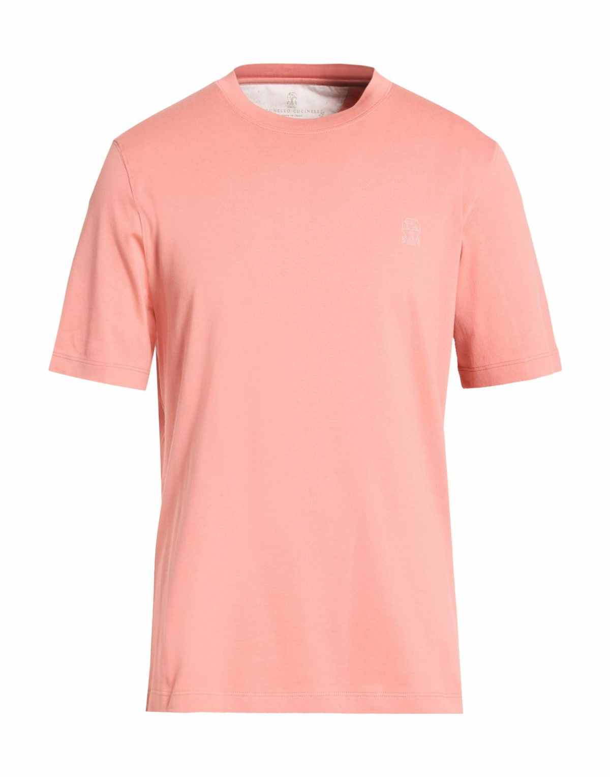 Brunello Cucinelli Mens T-shirt in Salmon pink