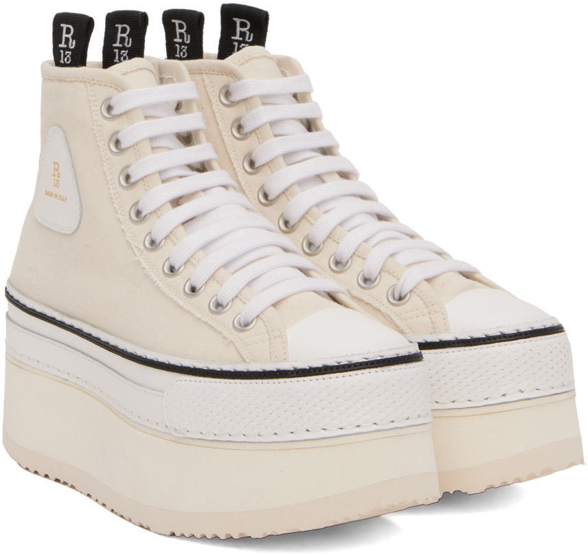 R13 Off White Courtney Platform Sneakers R13