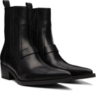Rick Owens Black Tower Pointed Sliver Boots
