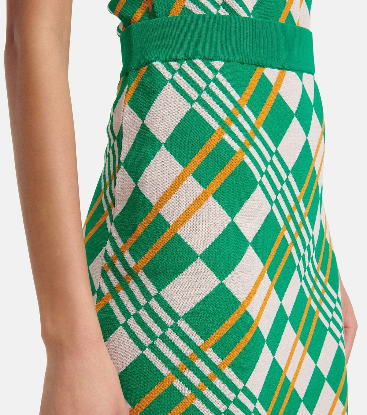 Dodo Bar Or High-rise jacquard midi skirt