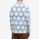 Kenzo Men's Floral Repeat Denim Overshirt in Sky Blue