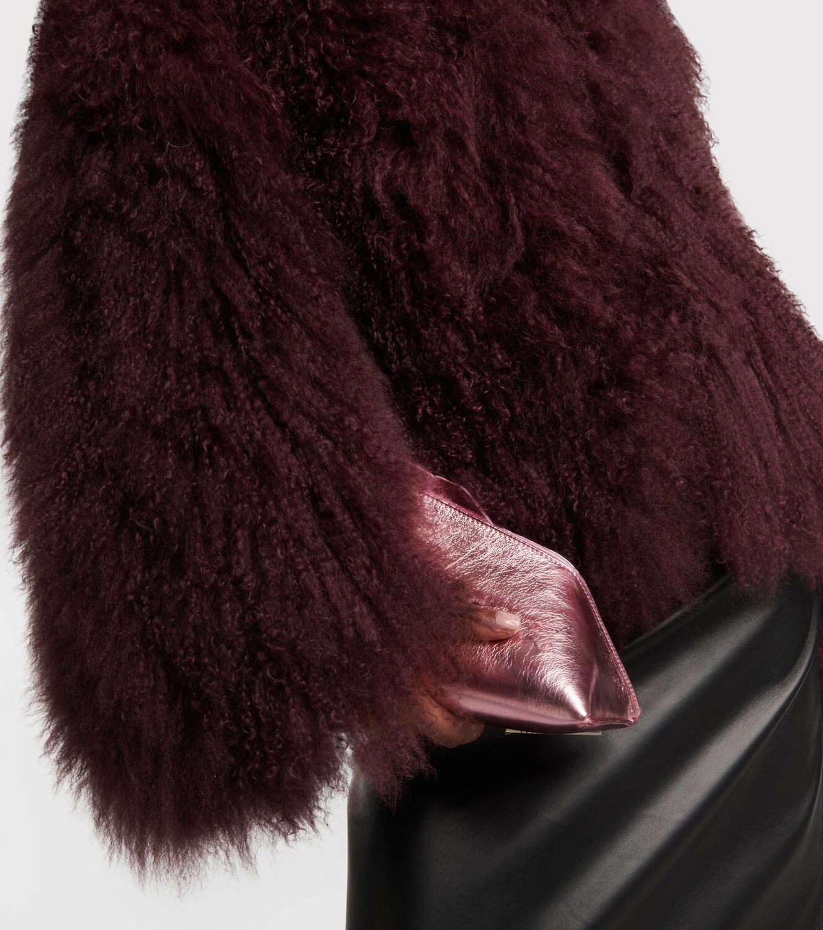 The Attico Faux fur cropped coat The Attico