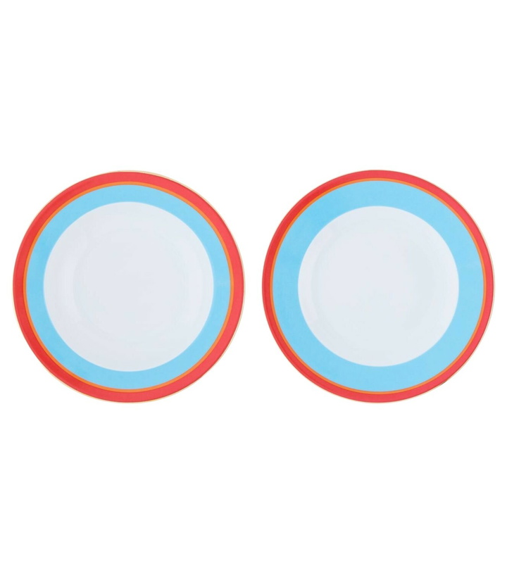 Photo: La DoubleJ Rainbow Azzuro porcelain soup and dinner plate set