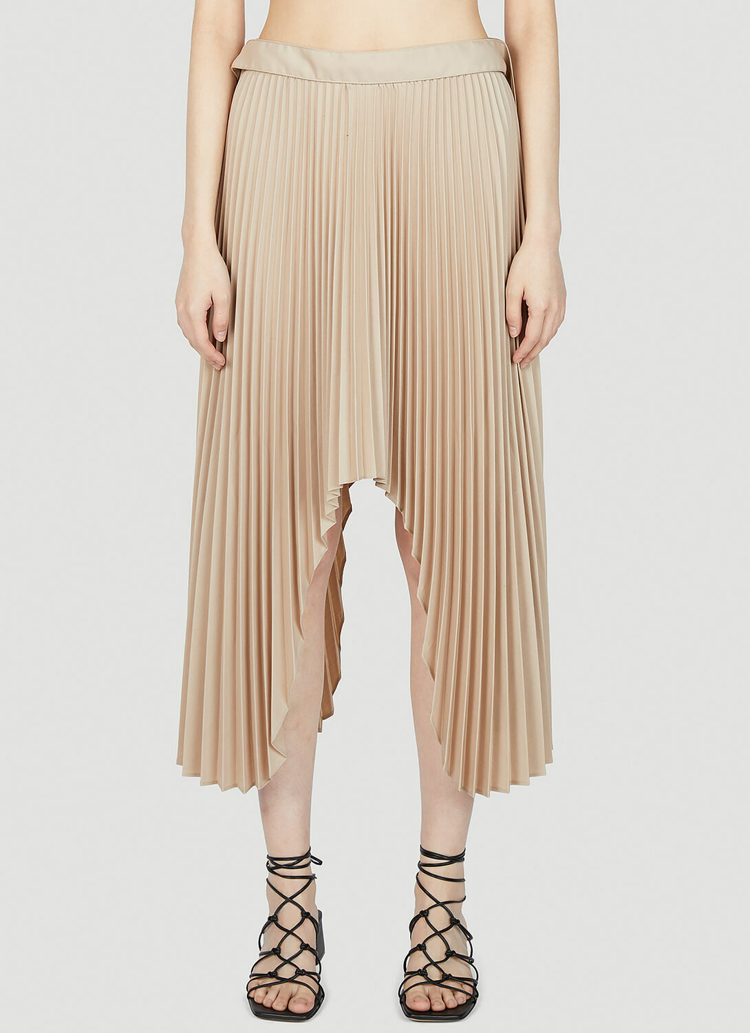 Rokh Satin Pleated Skirt