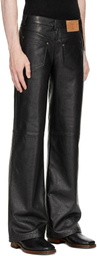 VAQUERA Black Backwards Leather Pants