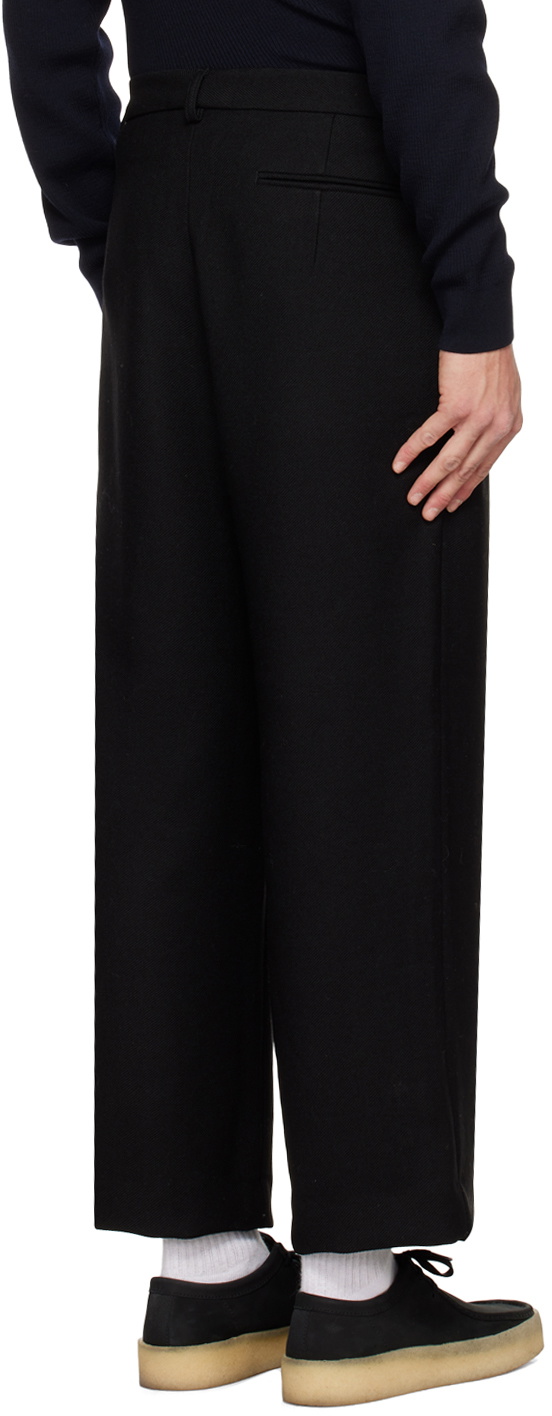 Second/Layer Black Saico Trousers Second/Layer