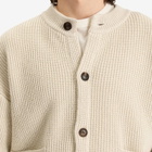 FrizmWORKS Men's Heavy Wool Cardigan in Cream