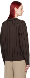 Dime Brown Baseball Cardigan