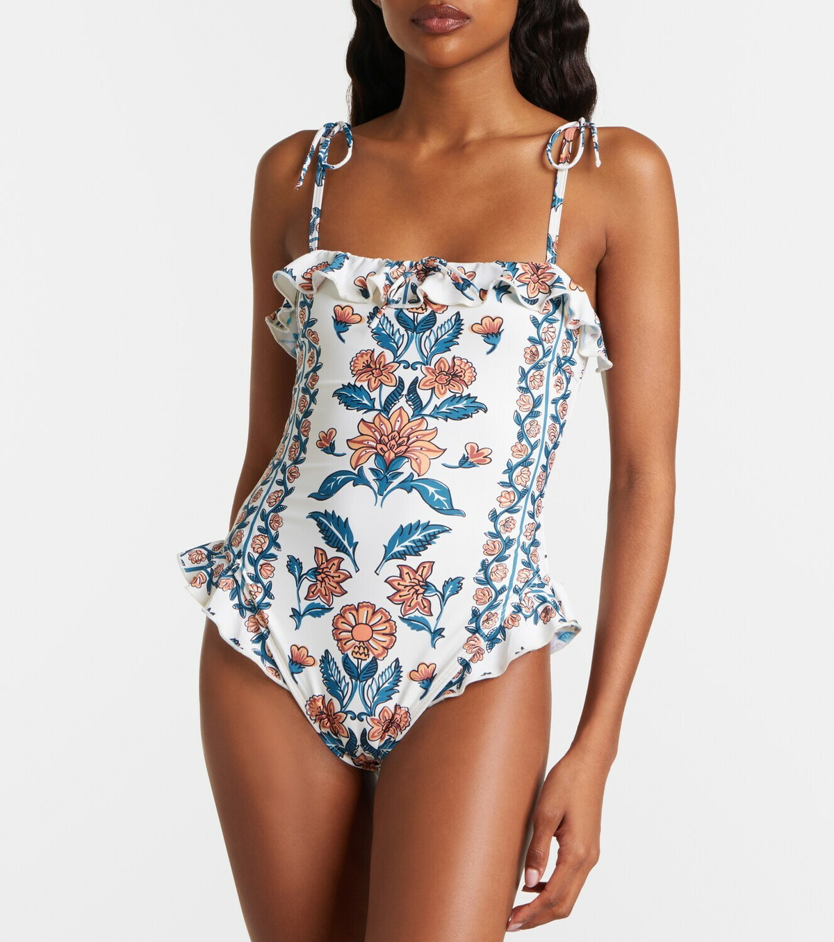 Montce Jacelyn floral ruffled swimsuit