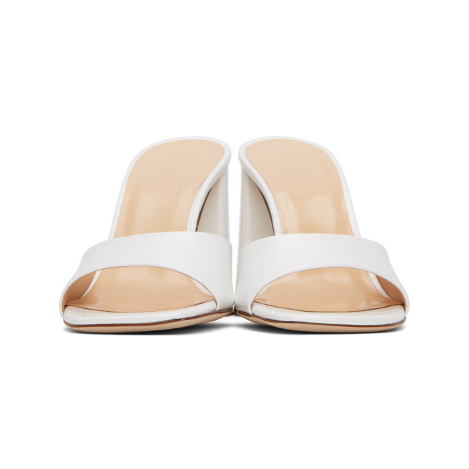 BY FAR White Juju Heeled Sandals By Far