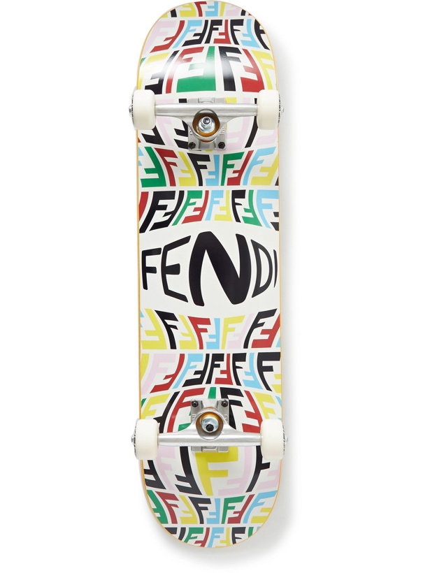Photo: Fendi - Logo-Print Wooden Skateboard