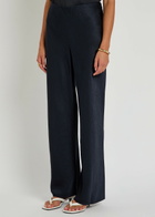 Vince Colette Wide-leg Satin Trousers Navy