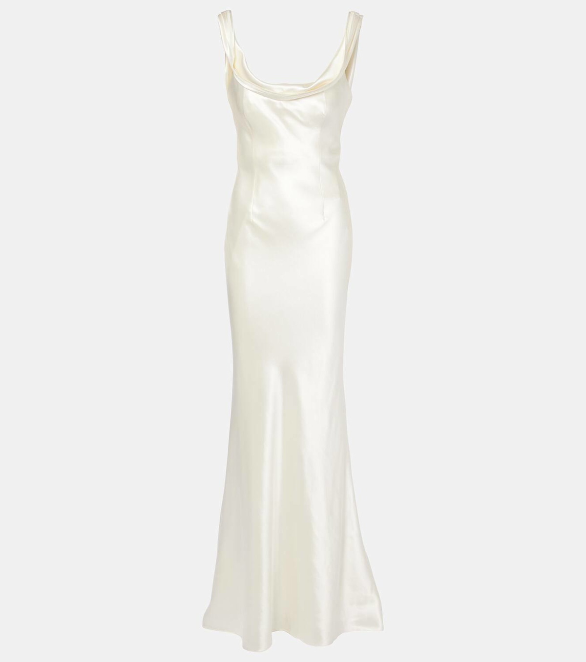Danielle Frankel Bridal Chiara draped silk and wool gown