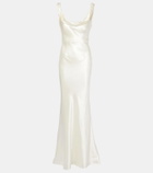 Danielle Frankel Bridal Chiara draped silk and wool gown