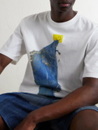 KAPITAL - Printed Cotton-Jersey T-Shirt - White