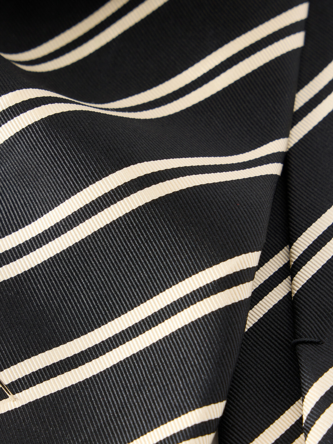 SAINT LAURENT - 7cm Striped Silk-Twill Tie