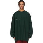 Vetements Green Inside-Out Shark Sweatshirt