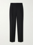 FRAME - Tropical Straight-Leg Wool Trousers - Black