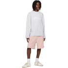 Acne Studios Pink Embroidered Logo Shorts