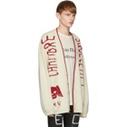 Gucci Off-White Knit Skull Cardigan