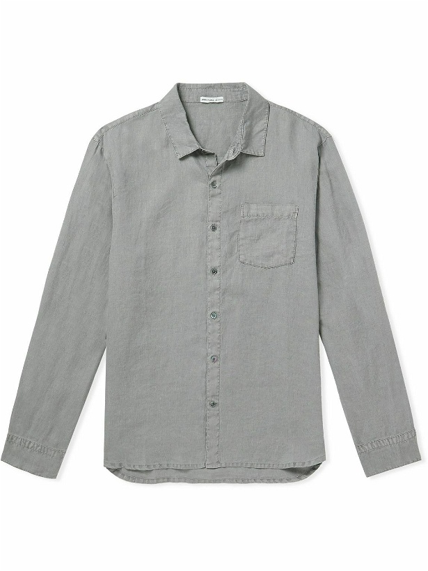 Photo: James Perse - Garment-Dyed Linen Shirt - Gray