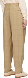 LEMAIRE Brown Pleated Trousers