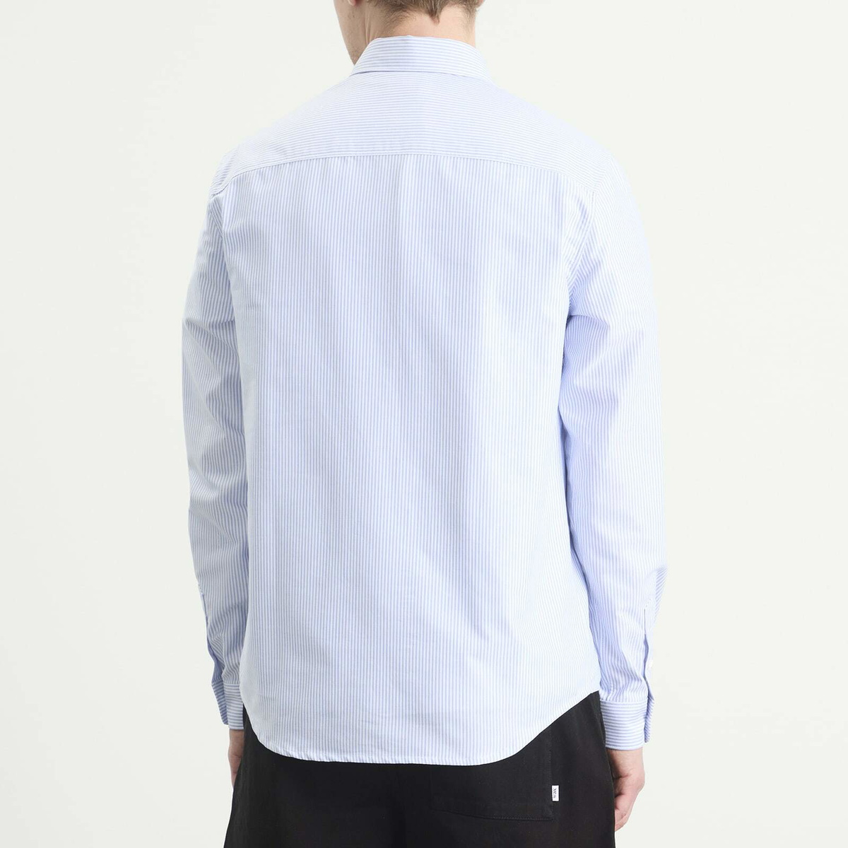 A.P.C. Men's Greg Button Down Stripe Shirt in Blue