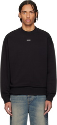 Hugo Black Logo Detail Relaxed-Fit Sweatshirt