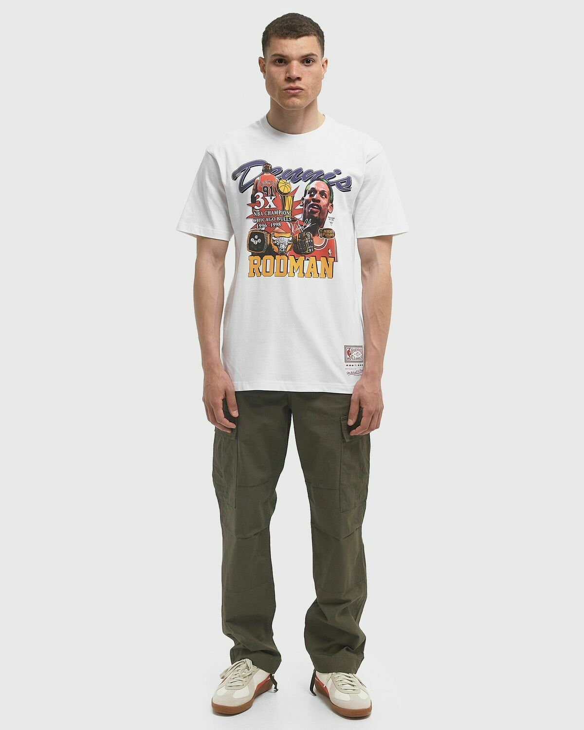 Mitchell & Ness NBA RINGS TEE CHICAGO BULLS DENNIS RODMAN White Mens Shortsleefe