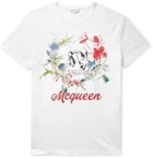 Alexander McQueen - Printed Cotton-Jersey T-Shirt - White