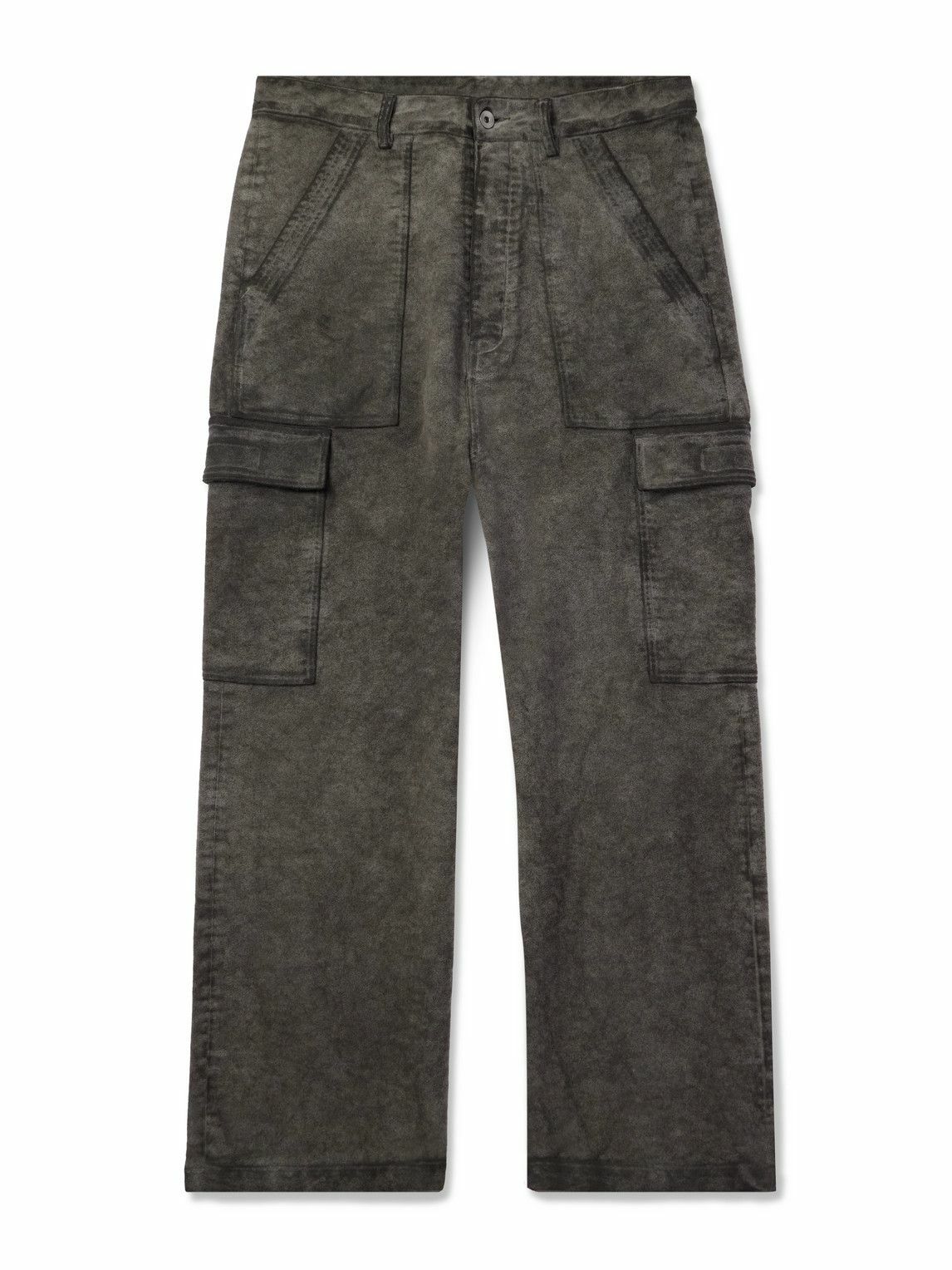 DRKSHDW by Rick Owens - Cotton-Moleskin Cargo Trousers - Gray Rick