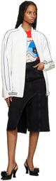Pushbutton White Zip Jacket