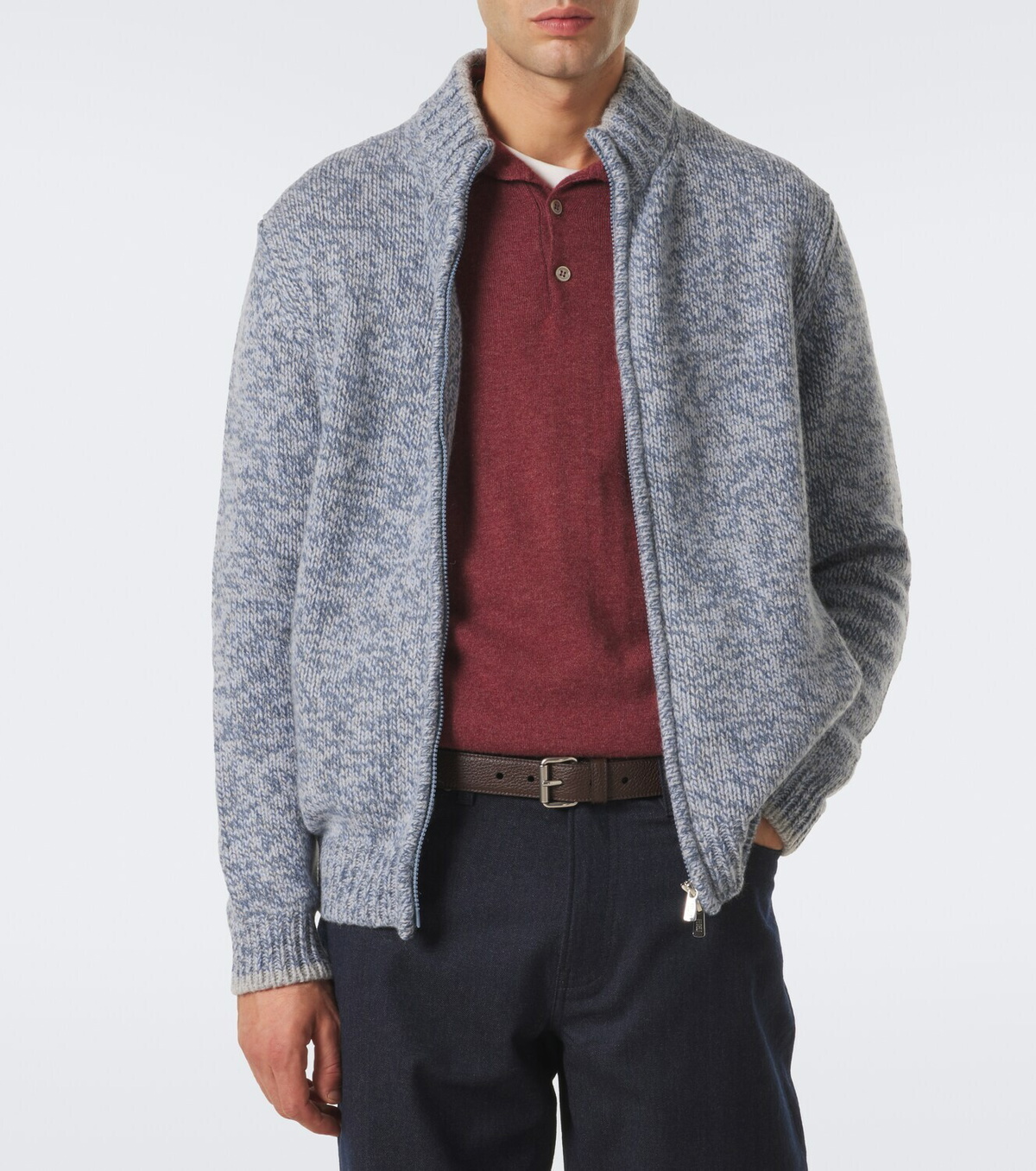 Fedeli Alpaca and wool cardigan