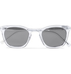 SAINT LAURENT - D-Frame Acetate and Silver-Tone Sunglasses - Neutrals