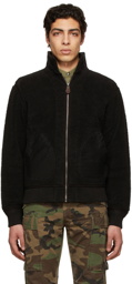 RRL Black Pile Fleece Jacket