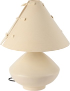 Los Objetos Decorativos Beige Ceramic Large Lamp