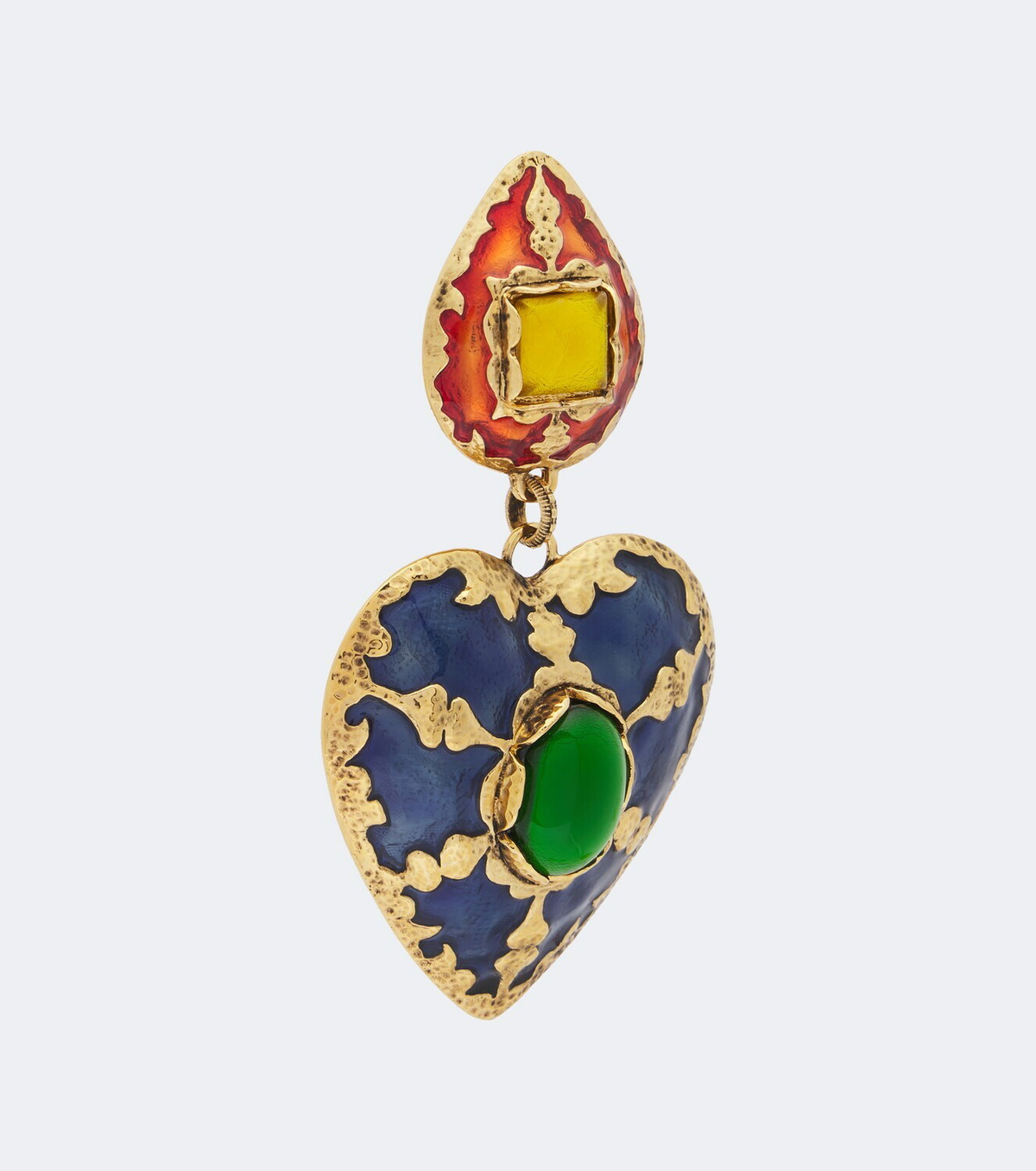 Saint Laurent Embellished clip-on earrings