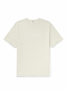 LOEWE - Logo-Embroidered Cotton-Jersey T-Shirt - Neutrals