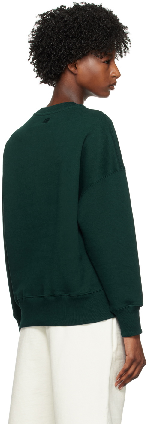 AMI Alexandre Mattiussi SSENSE Exclusive Green 'Ami Paris' Sweatshirt