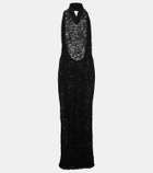 Alexandre Vauthier Halterneck cotton jersey gown