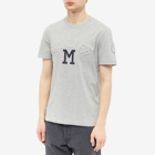 Moncler Men's M Embossed Logo T-Shirt in Grey