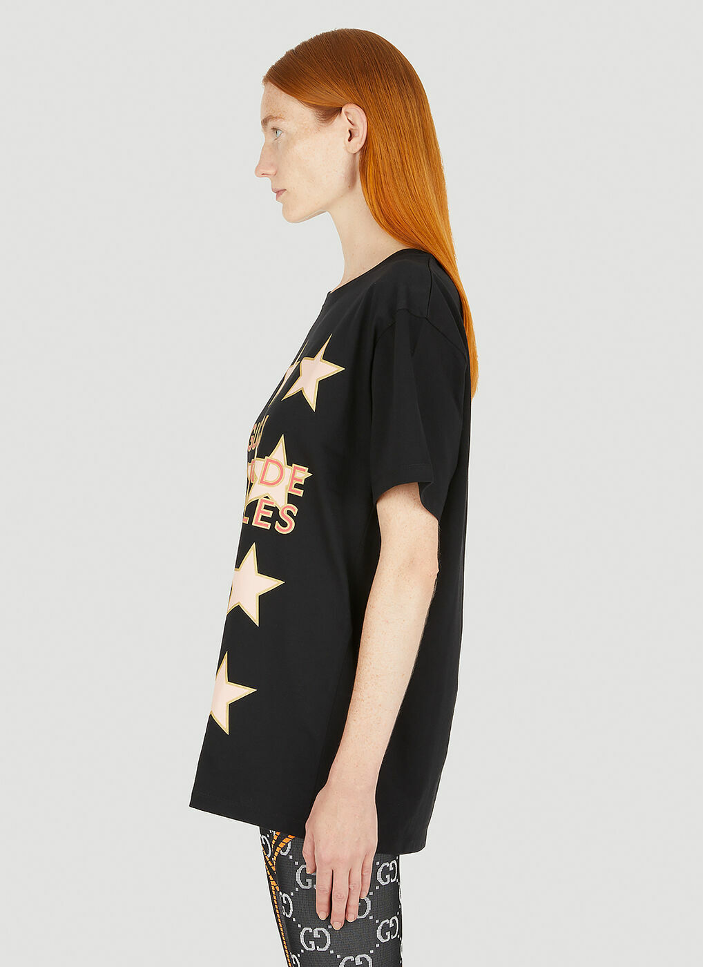 Love Parade Star T-Shirt in Black Gucci