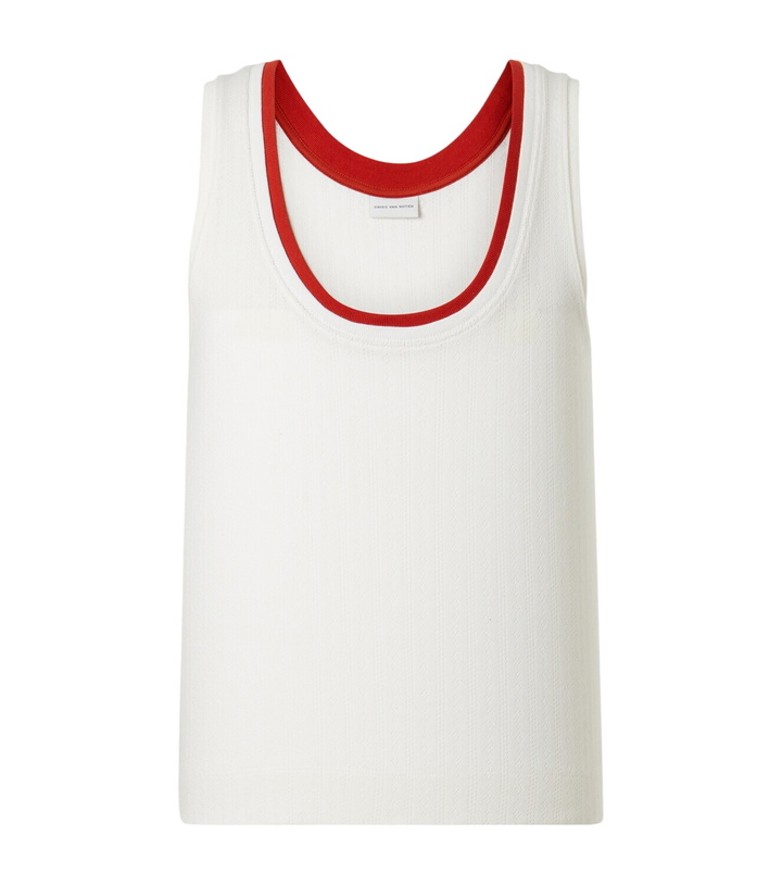 Photo: Dries Van Noten Pointelle cotton tank top