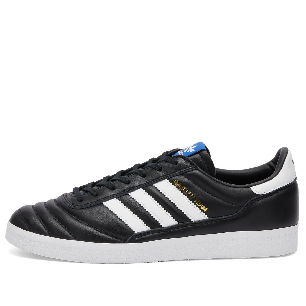 国内配送 adidas GAZELLE TEAM C.BLACK/F.WHITE/BLUE Adidas Gazelle Team in Core Black/White/Blue adidas