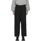 Fumito Ganryu Black Drawstring Linen Trousers