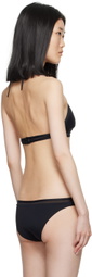 La Perla Black Paneled Bikini Top
