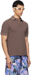 ERL Brown Logo Patch Polo