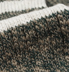 Bellerose - Striped Mélange Cotton-Blend Socks - Green