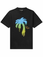 Palm Angels - Logo-Embroidered Printed Cotton-Jersey T-Shirt - Black