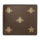 Gucci Brown Bee Star Wallet